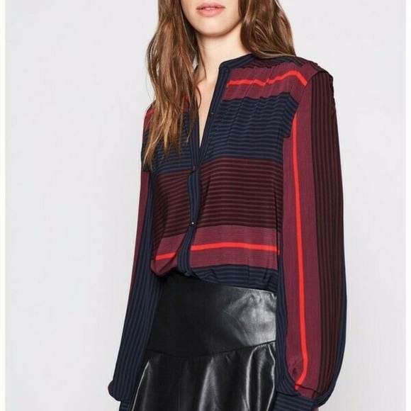 Joie Tops - Joie Top Blouse Ishana Long Sleeve Striped Sz XXS
